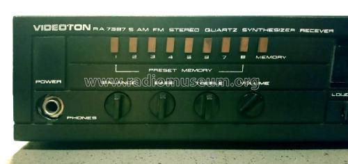 AM/FM Quartz Synthesizer Receiver RA 7387 S; Videoton; (ID = 2161534) Radio