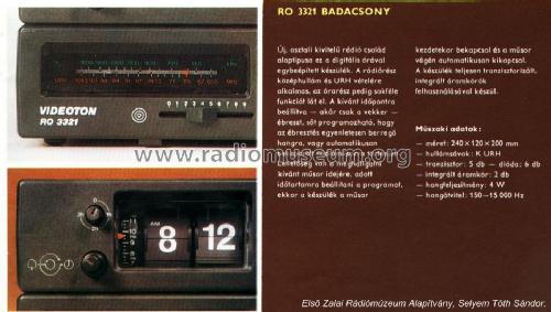 Badacsony RO-3321; Videoton; (ID = 713381) Radio