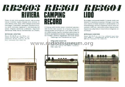 Camping Record RB3611; Videoton; (ID = 1629136) Radio