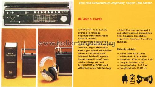 Capri RC-4622S; Videoton; (ID = 713407) Radio