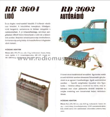 Car radio RD-3603; Videoton; (ID = 1629128) Autoradio