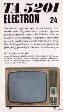 Elektron 24 TA5201; Videoton; (ID = 708274) Television