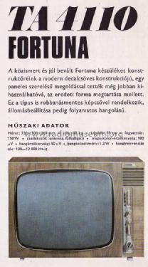 Fortuna TA-4110; Videoton; (ID = 708370) Televisore