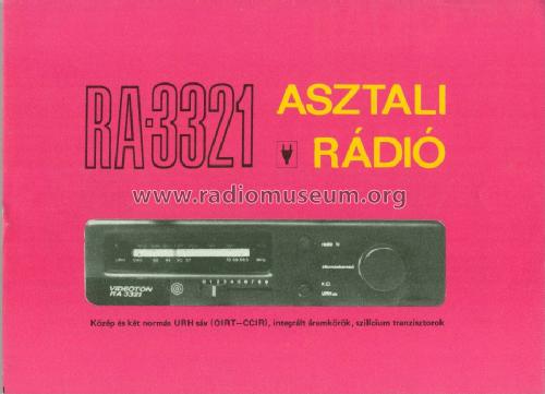 Füred RA-3321; Videoton; (ID = 1600689) Radio