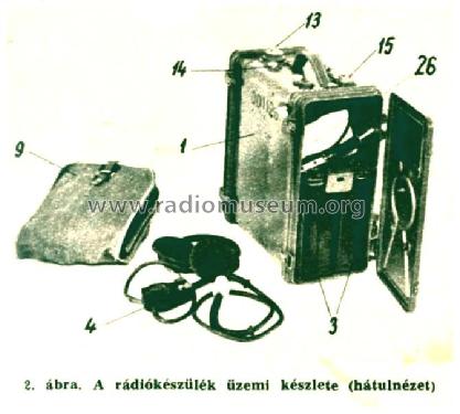 Háton hordozható rádió - Portable Transceiver R-108d; Videoton; (ID = 3015012) Mil TRX