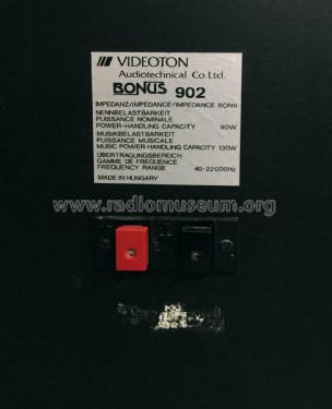 Hi-Fi Box Bonus 902; Videoton; (ID = 2613135) Lautspr.-K