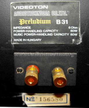 Hi-Fi Box Preludium B-31; Videoton; (ID = 1680317) Lautspr.-K