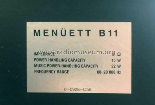 HiFi Box Menüett B 11; Videoton; (ID = 2636227) Speaker-P