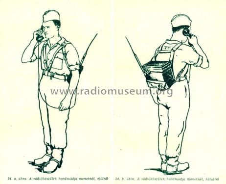 Hordozható URH Adó-vevő - Portable FM Transceiver R-106; Videoton; (ID = 2260610) Mil TRX