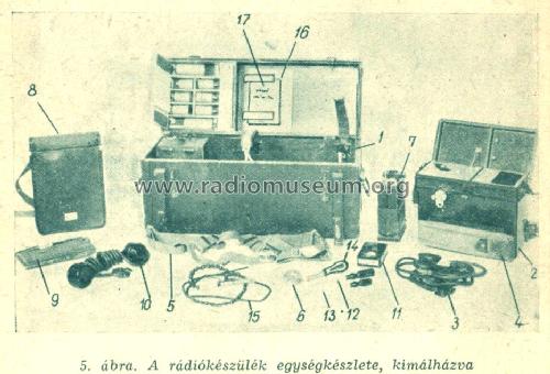 Hordozható URH Adó-vevő - Portable FM Transceiver R-106; Videoton; (ID = 2260611) Mil TRX