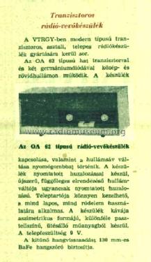OA62; Videoton; (ID = 2660111) Radio