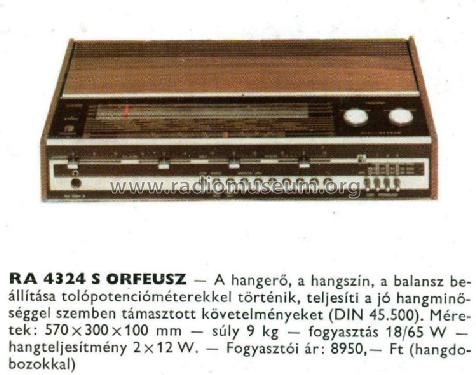 Orpheus RA-4324S; Videoton; (ID = 428471) Radio