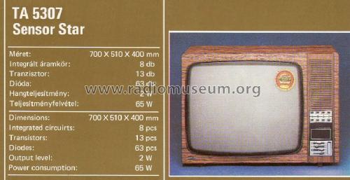 Sensor Star 61 TA-5307; Videoton; (ID = 714119) Television