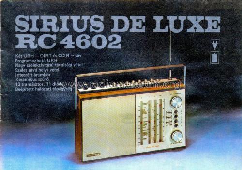 Sirius de Luxe RC-4602OCR; Videoton; (ID = 2116733) Radio