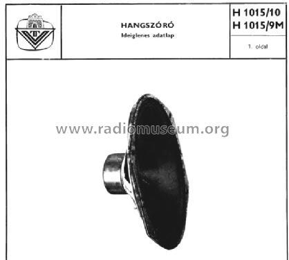 Speaker H 1015/9M; Videoton; (ID = 815949) Altavoz-Au