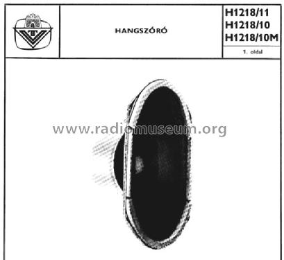Speaker H 1218/10; Videoton; (ID = 815951) Parleur