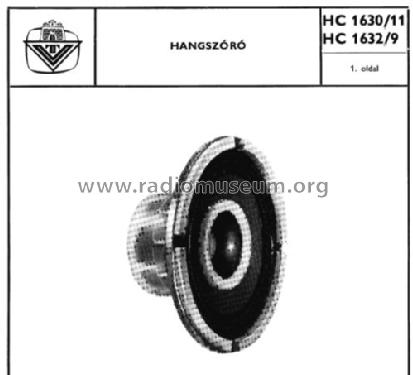 Speaker HC 1630/11; Videoton; (ID = 815922) Speaker-P