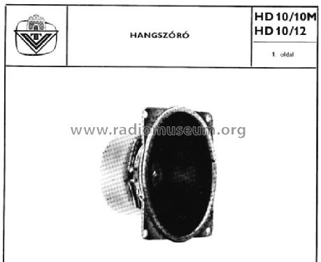 Speaker HD 10/10M; Videoton; (ID = 815918) Speaker-P