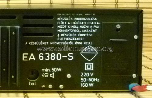 Stereo Amplifier EA6380S; Videoton; (ID = 1641380) Ampl/Mixer