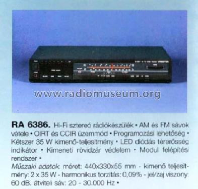 Stereo Receiver RA6386S; Videoton; (ID = 597887) Radio