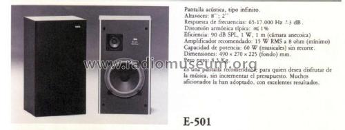 2-Way Speaker System E-501; Vieta Audio (ID = 1883689) Speaker-P
