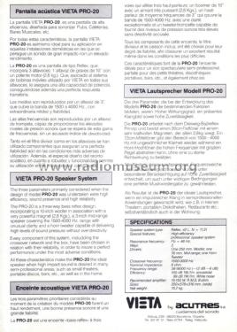 3-Way Speaker System PRO-20; Vieta Audio (ID = 1883726) Lautspr.-K