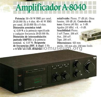 Stereo Integrated Amplifier A-8040; Vieta Audio (ID = 1884846) Ampl/Mixer