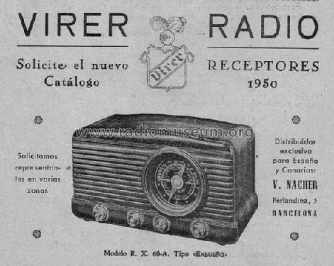 Ensueño RX-60A; Virer Radio, (ID = 987552) Radio