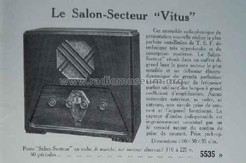 Salon-Secteur ; Vitus, Fernand; (ID = 1618158) Radio