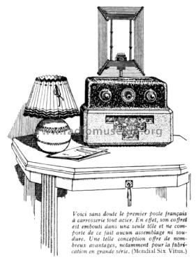 Mondial Six ; Vitus, Fernand; (ID = 2217240) Radio