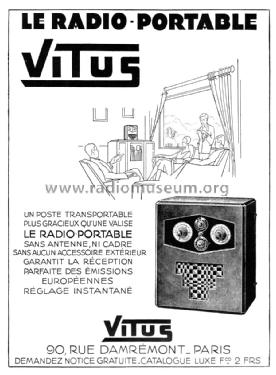 Radio-Portable ; Vitus, Fernand; (ID = 2096287) Radio