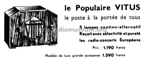 Populaire de Luxe ; Vitus, Fernand; (ID = 2485579) Radio