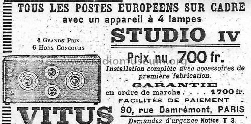 Studio IV ; Vitus, Fernand; (ID = 2484565) Radio