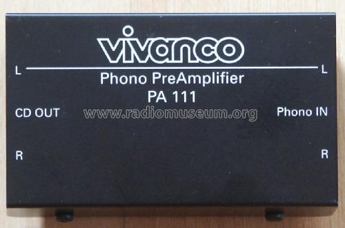 Phono-Preamplifier PA111; Vivanco AG (ID = 1884911) Ampl/Mixer