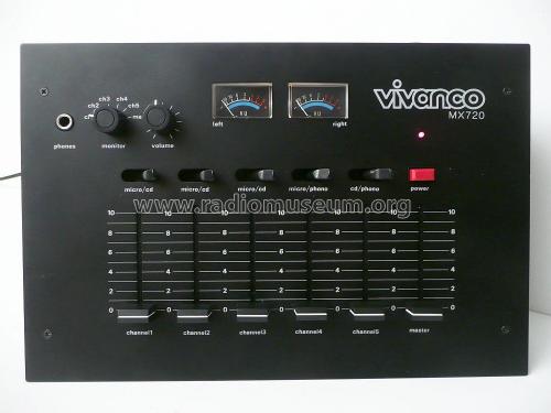 Stereo Mischpult 10-Kanal MX 720; Vivanco AG (ID = 1890624) Ampl/Mixer