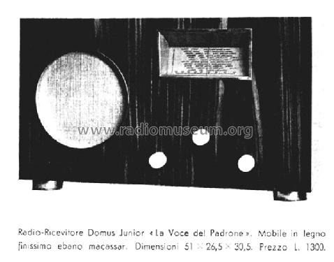 Domus Junior ; La Voce del Padrone; (ID = 1411848) Radio