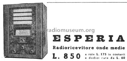 Esperia ; La Voce del Padrone; (ID = 355576) Radio