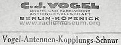 Antennen-Kopplungs-Schnur ; Vogel, C.J. Ledion, (ID = 559827) Diverses