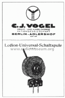 Ledion-Universal-Schaltspule ; Vogel, C.J. Ledion, (ID = 549630) mod-past25