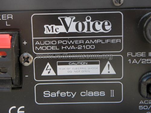 Mc Voice Audio Power Amplifier HVA-2100; Völkner Electronic; (ID = 2063403) Verst/Mix