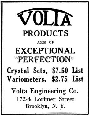 Volta Crystal Set ; Volta Engineering (ID = 1240040) Crystal