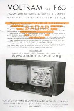 F65; Voltram, SADAR S.A.D (ID = 1885834) Radio