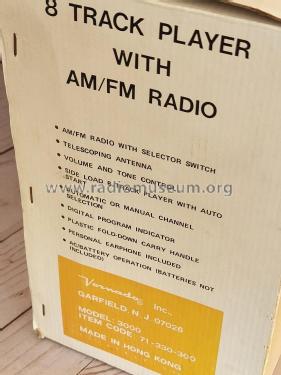 AM-FM 8 Track Player 3000; Vornado, Inc.; (ID = 2872156) Radio