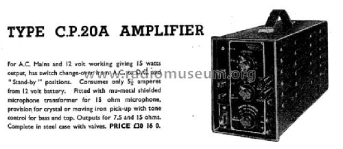 CP20A ; Vortexion Ltd.; (ID = 1716758) Ampl/Mixer