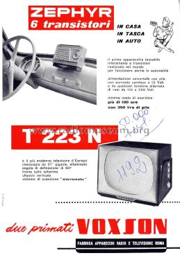 T223N; Voxson, FARET F.A.R. (ID = 2606356) Television