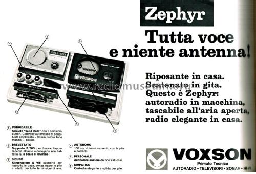 Zephyr 5 765; Voxson, FARET F.A.R. (ID = 2613736) Radio