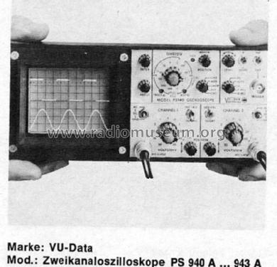 Dual Channel Oscilloscope PS-940A; VU-Data Corp.; San (ID = 888563) Equipment