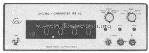 Digital-Ohmmeter RS 40; Wagner Digital (ID = 1976946) Equipment