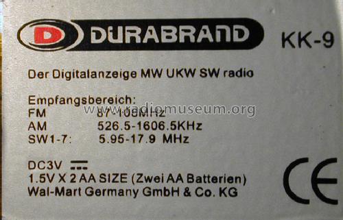 Durabrand KK-9 ; Durabrand Wal-Mart; (ID = 1462516) Radio