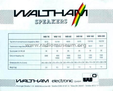 Speaker Box WB 160; Waltham S.A., Genf (ID = 1993586) Parleur